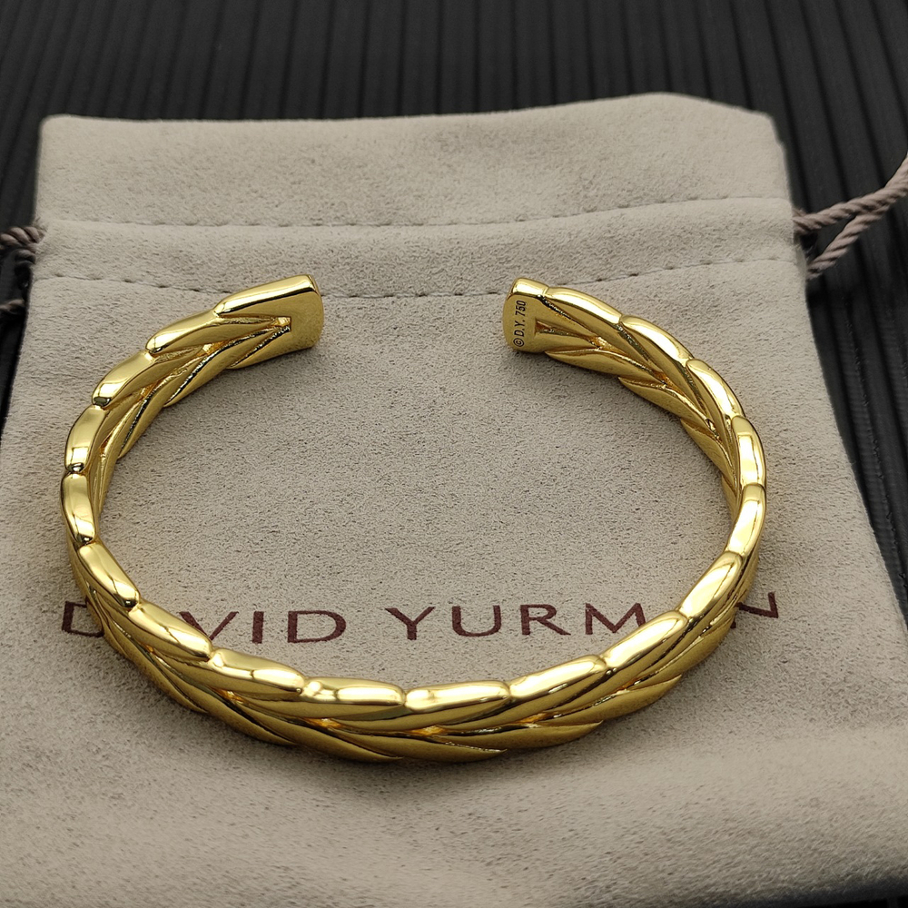 David Yurman 9mm gold chevron bracelet